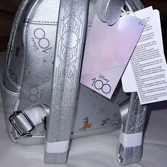 New!! Disney 100th Anniversary Platinum Mickey & Friends Mini Backpack - Picture 13 of 16